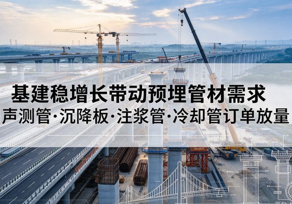 紫云基建稳增长带动预埋监测管材需求，声测管、沉降板、注浆管订单持续放量
